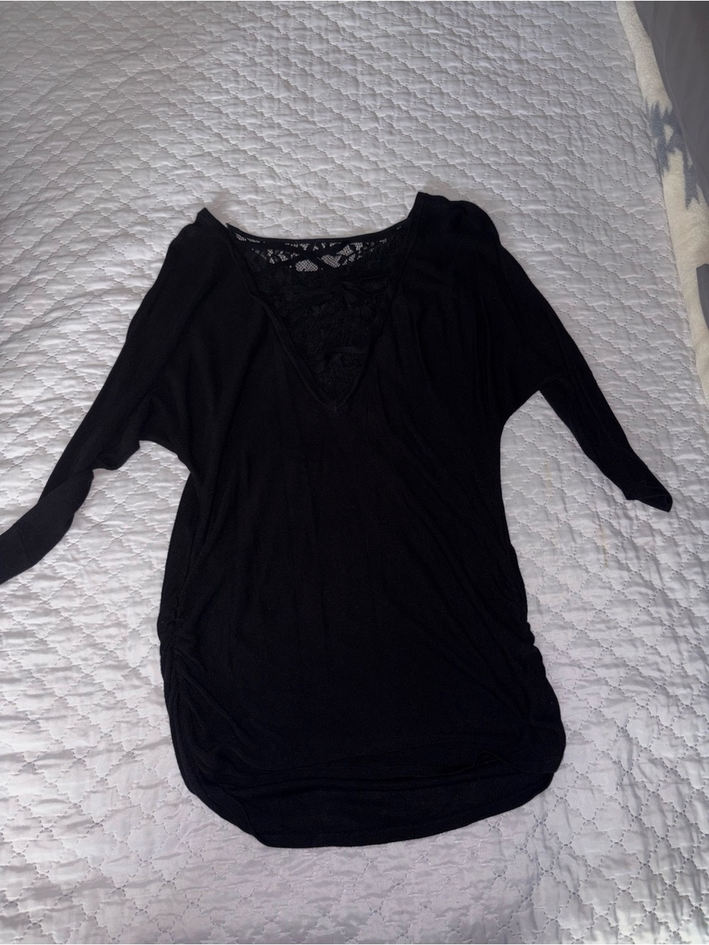 torrid Black Lace-Trim Tunic Top